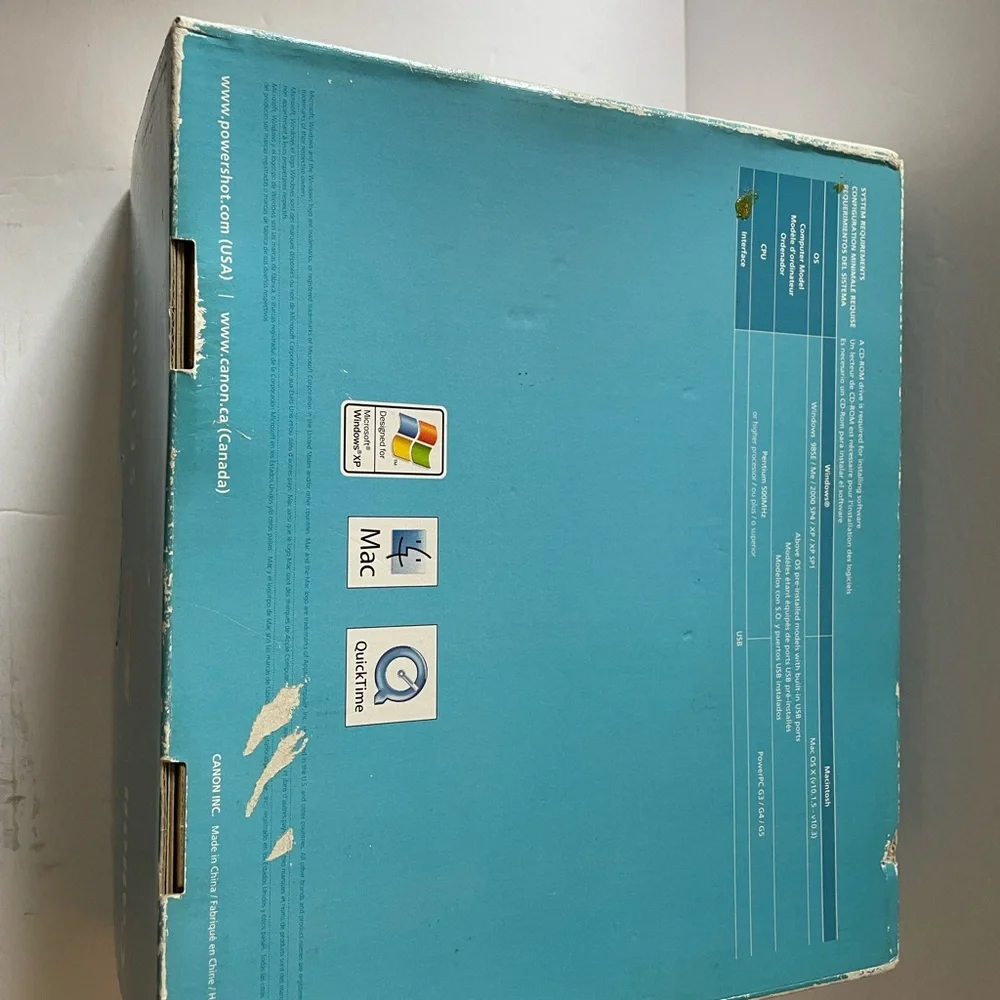 Canon SELPHY CP400 Photo Printer & Paper in White and Blue